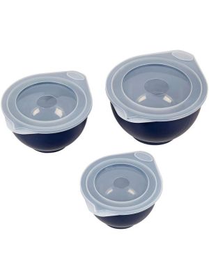 Wilton Navy Blue Covered Bowl Set 6pc