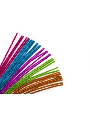 Gold Tinsel Stems, 6mm X 12 Inch, 25 Pack Chenille Pipe Cleaners