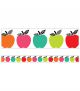 Black, White & Stylish Brights Apples Straight Borders