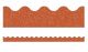 Terracotta Linen Scalloped Borders