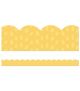 Yellow with Painted Dots Scalloped Bulletin Board Borders