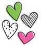 Jumbo Doodle Hearts Cut-Outs