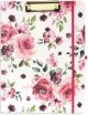 Pink Rose Double Pad Clipboard Folio