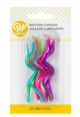 Curly Rainbow Birthday Candles 12pc