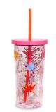 Starburst Glitter Bomb Sip Sip Tumbler with Straw