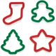 Wilton Holiday Grippy Cookie Cutters, 4-Piece