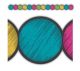 Chalkboard Brights Circles Die-Cut Border Trim