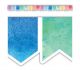 Watercolor Pennants Die-Cut Border Trim