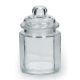 Paneled Glass Canister with Lid, 5 inches