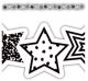 Black and White Stars Die-Cut Border Trim