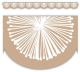 Natural Poms Scalloped Die-Cut Border Trim