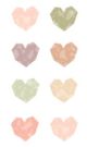 Terrazzo Tones Hearts Mini Stickers