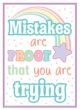 Mistakes Are Proof That You Are Trying Positive Poster