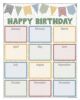 Cottage Happy Birthday Chart