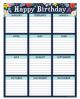 Wildflowers Happy Birthday Chart