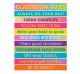 Colorful Vibes Classroom Rules Chart