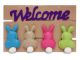 Burlap Bunnies Welcome Sign