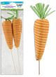 2-Tone Easter Burlap Weaving Carrot Picks 2pc