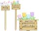 Easter Wooden Farmers Crate Stake 12