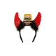 Devil Horn Headband w/Black Feather