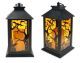 Halloween Flashing LED Silhouette Pillar Candle Lantern