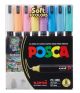 Posca Paint Markers Extra-Fine Soft Colors Set 8 Colors