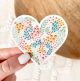 Floral Heart Waterproof Vinyl Sticker