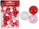 Red/Pin/White Wooden Beads Pack